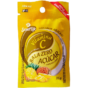 Bala Zero Açúcar Abacaxi Sweet Life 16g