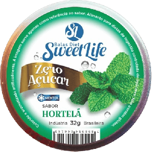 Bala Zero Açúcar Hortelã Sweet Life 32g