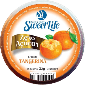 Bala Zero Açúcar Tangerina Sweet Life 32g