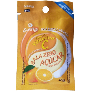 Bala Zero Açúcar Laranja Sweet Life 16g