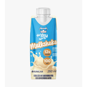 Milkshake Pronto para Beber Zero Adição de Açúcar Zero Lactose Baunilha +Mu 250mL