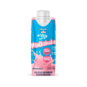 Milkshake Pronto para Beber Zero Adição de Açúcar Zero Lactose Morango +Mu 250mL
