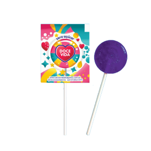 Pirulito Zero Açúcar Uva PERUZAO 12 unidades 